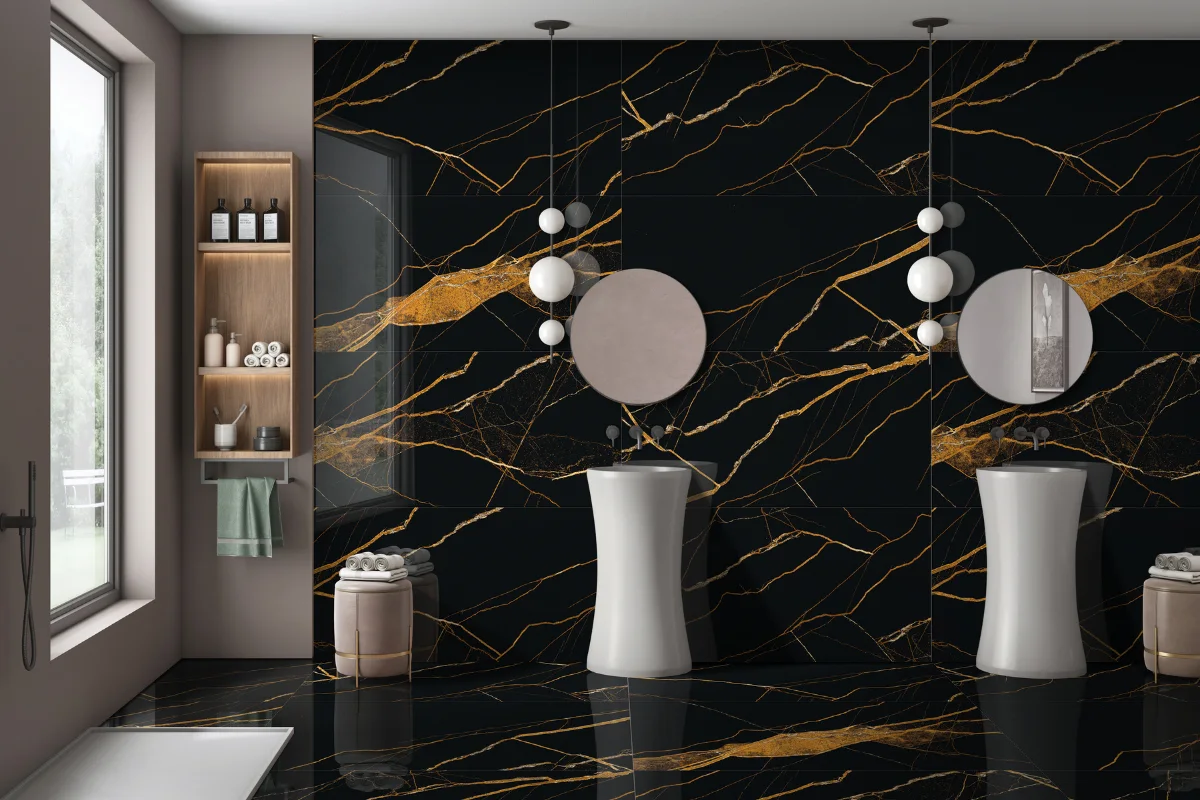 BLACK GOLD Highgloss Tile